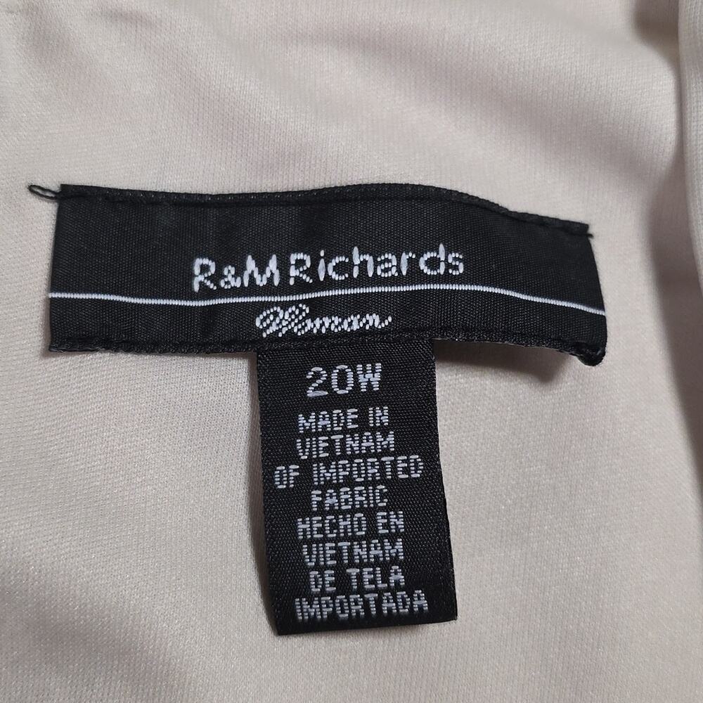 R&M Richards Graceful Mesh Beaded Gown Maxi Formal Dress Women Plus Size 20W NWT - Picture 10 of 13